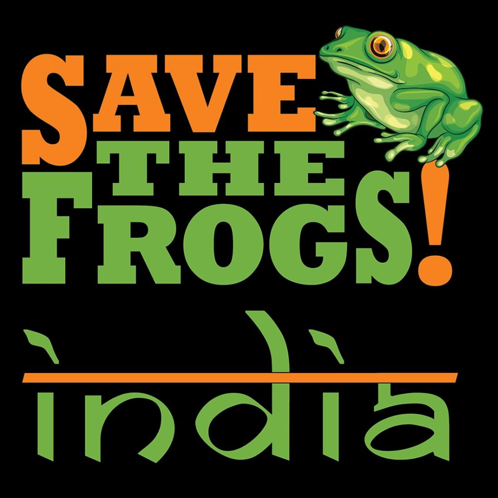 India logo Save The Frogs GREEN black 1100